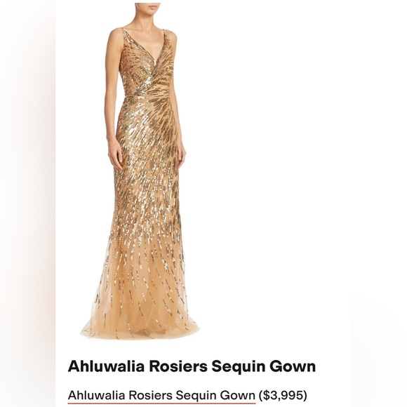 Ahluwalia Rosiers Sequin Gown - Picture 1 of 8